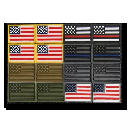 Rapid Dominance Tactical Micro Patches, US Flag, 16 pack - Rapdom T95