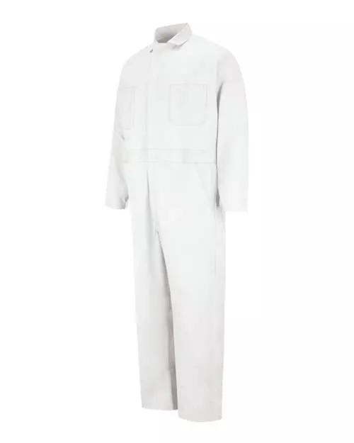 Red Kap CC16 Men's Button-Front Cotton Coverall – 8.5 oz. 100% Cotton Twill, Concealed Buttons, Action-Back | Multiple Sizes