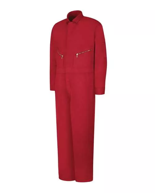 Red Kap CC18EXT Men's Extended Sizes Zip-Front Cotton Coverall – 8.5 oz. 100% Cotton Twill | Extended Sizes