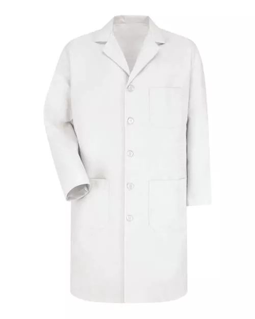 Red Kap KP14EXT Unisex Extended Sizes Button Front Lab Coat – 5 oz. 80/20 Poly/Cotton | Extended 52–60