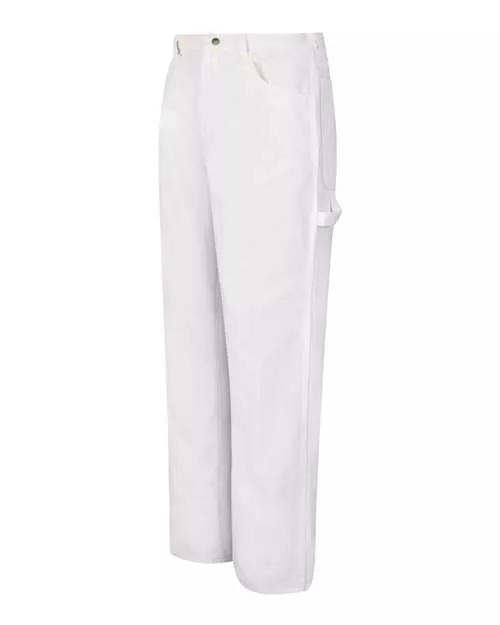 Red Kap PC80 Men's Painter Dungaree Pant – 9 oz. 100% Cotton Drill, Carpenter Style, Hammer Loop