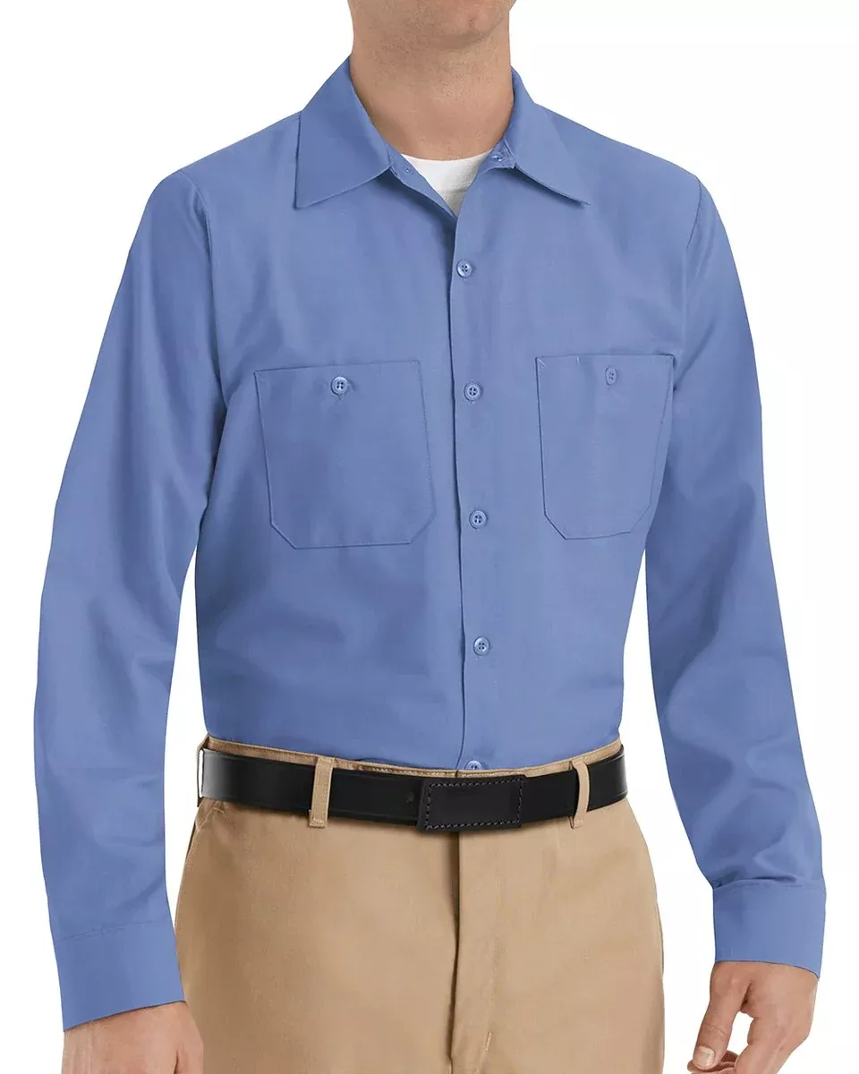Red Kap SP14 Industrial Long Sleeve Work Shirt - Petrol Blue