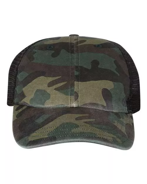 Richardson 111P Garment-Washed Printed Trucker Cap