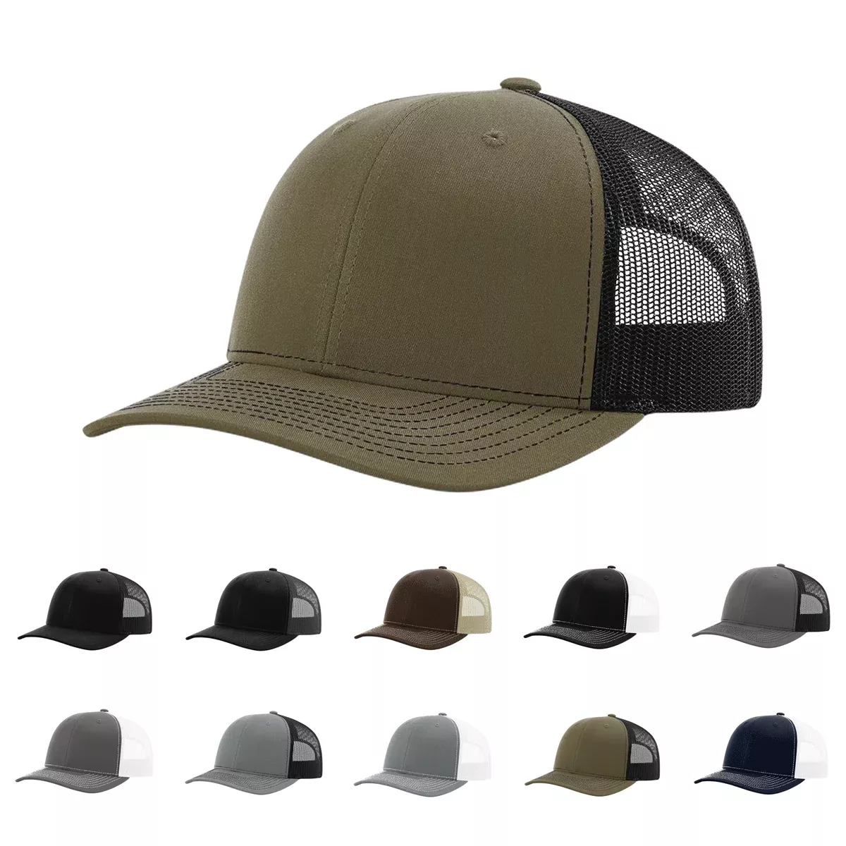 Richardson 112PL - 112+ R-Flex Adjustable Trucker Cap - Blank