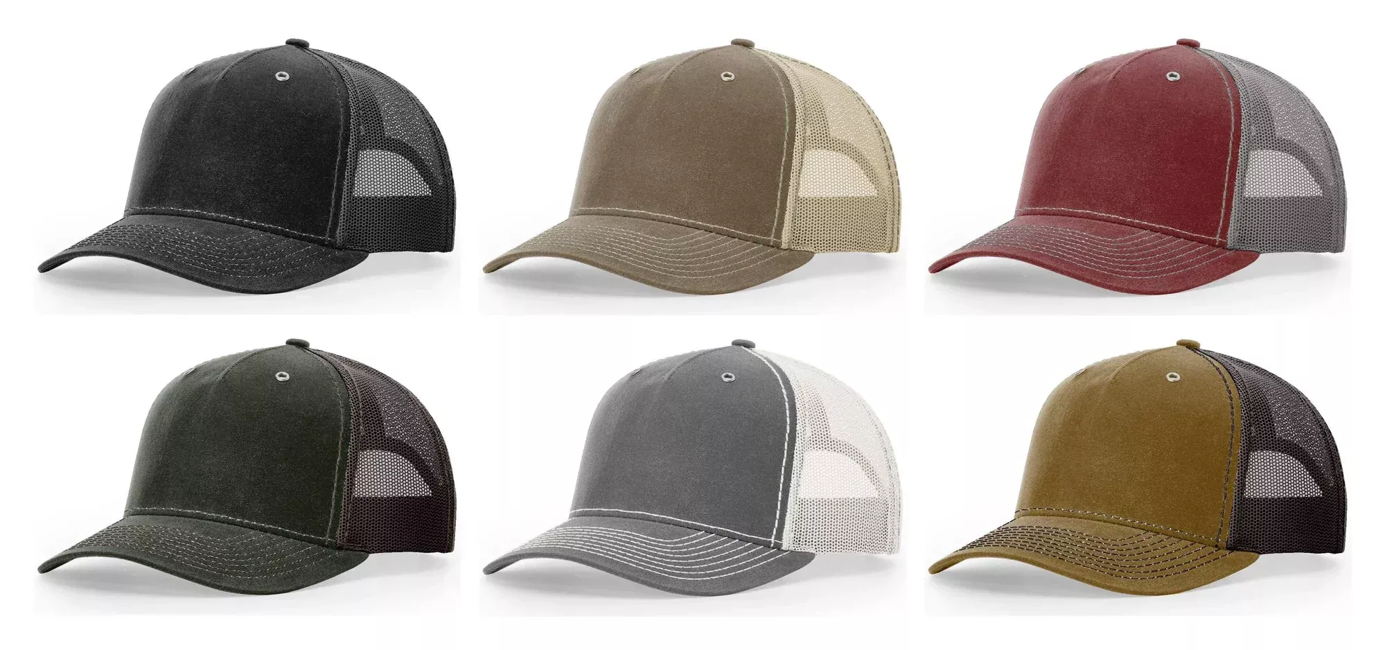 Richardson 112WH Meshback Trucker Hat Waxed Canvas Cap Hawthorne Trucker