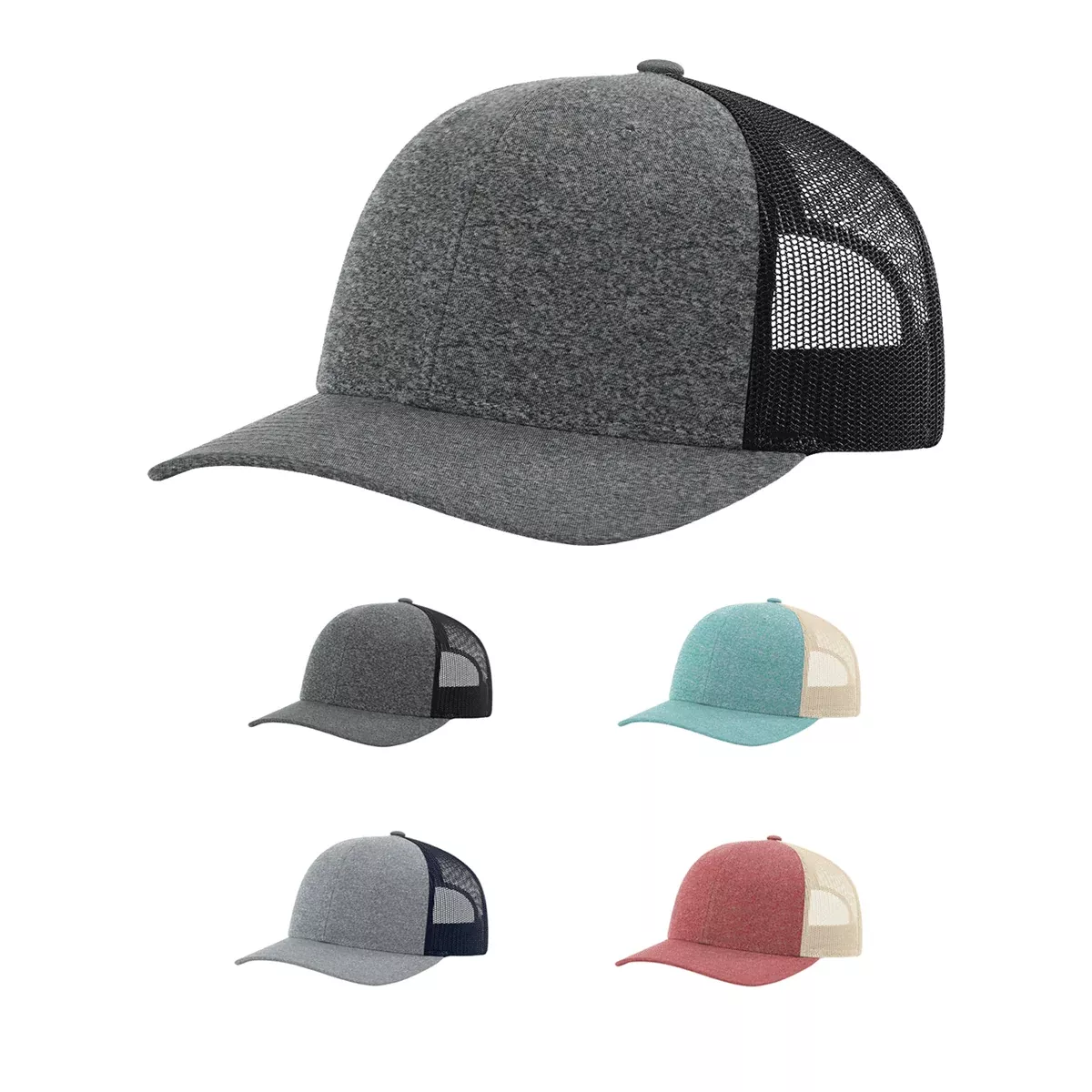 Richardson 115CH Low Pro Heather Trucker Cap - Blank