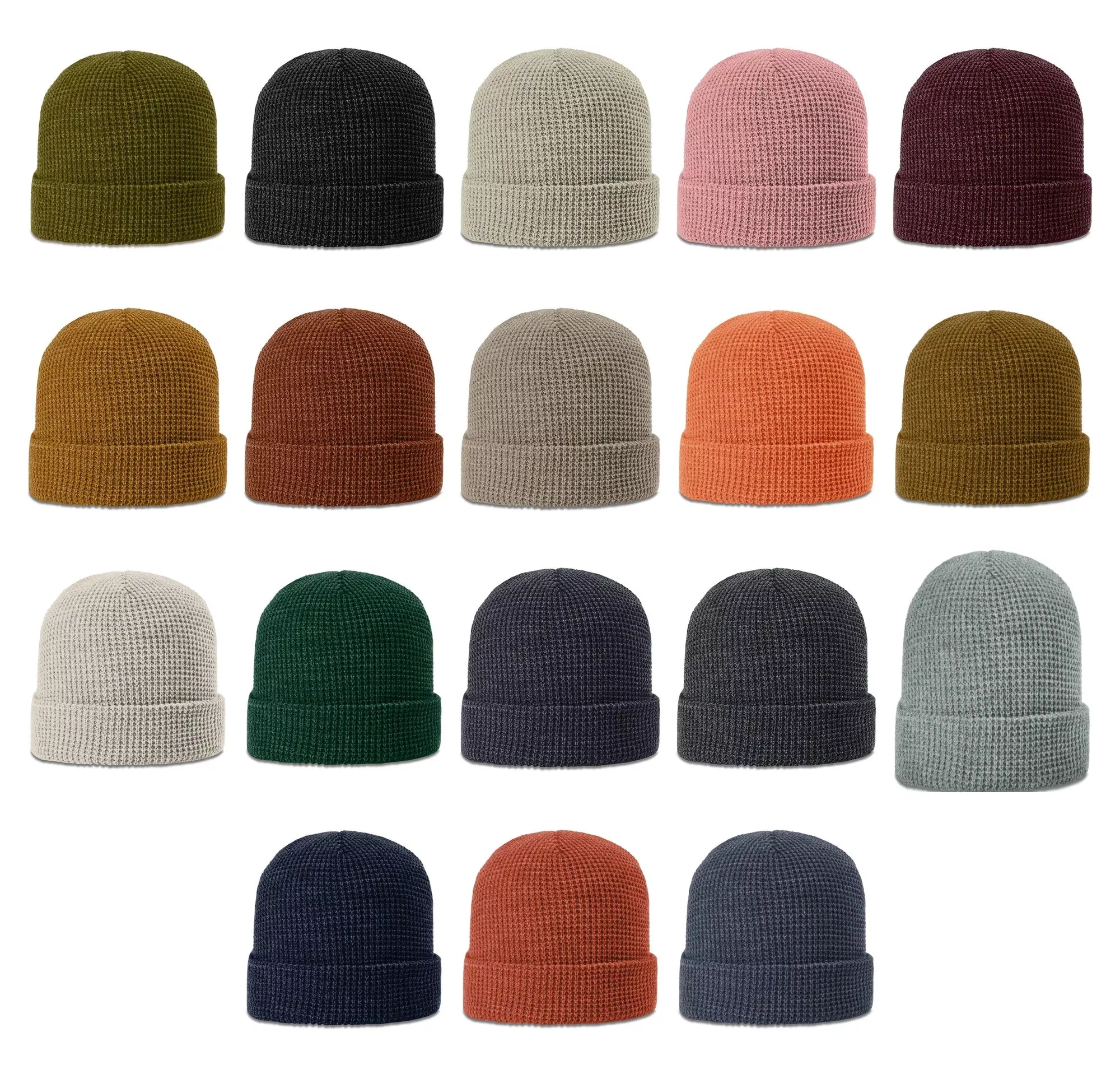 Richardson 146 Waffle Knit Beanie Blank Beanie Stocking Hat