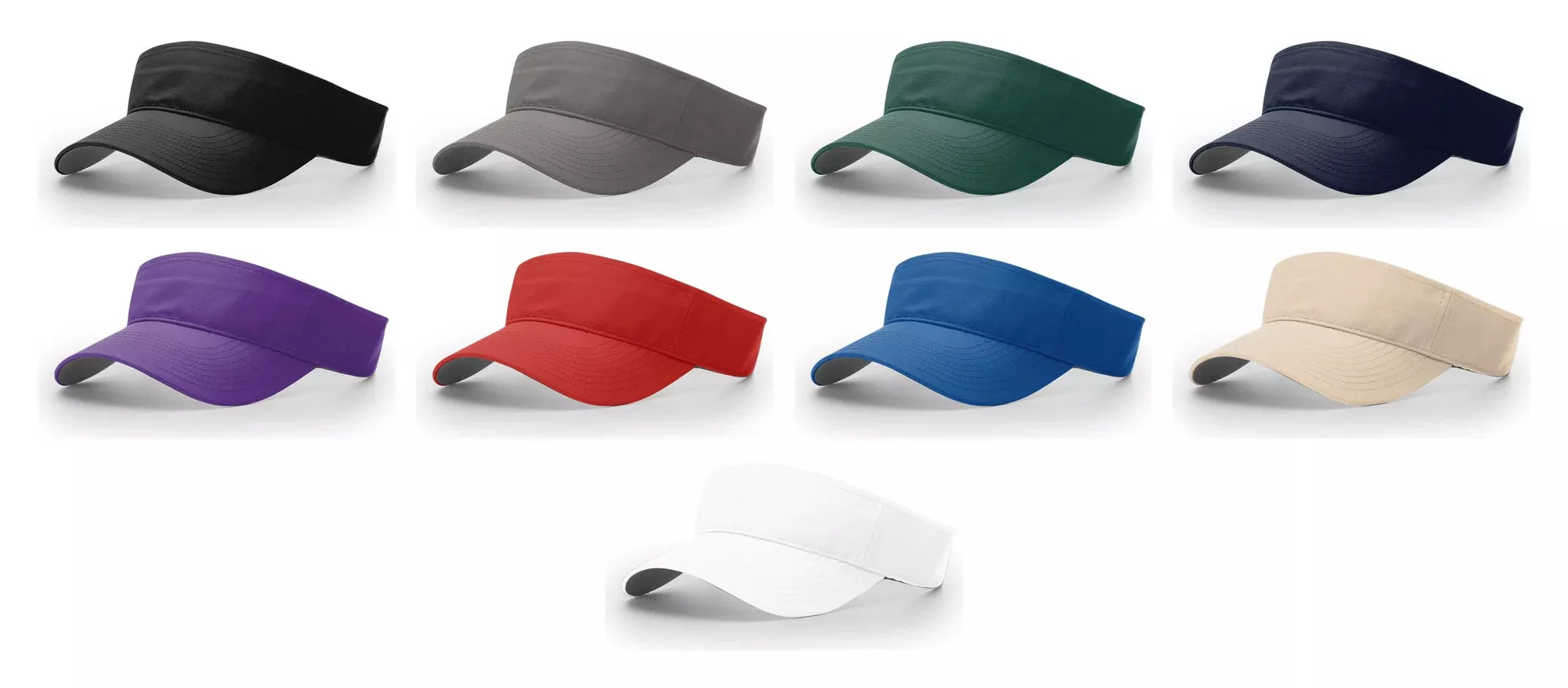 Richardson 160 Lite Performance Visor – Moisture-Wicking Curved-Bill Sport Visor OSFM