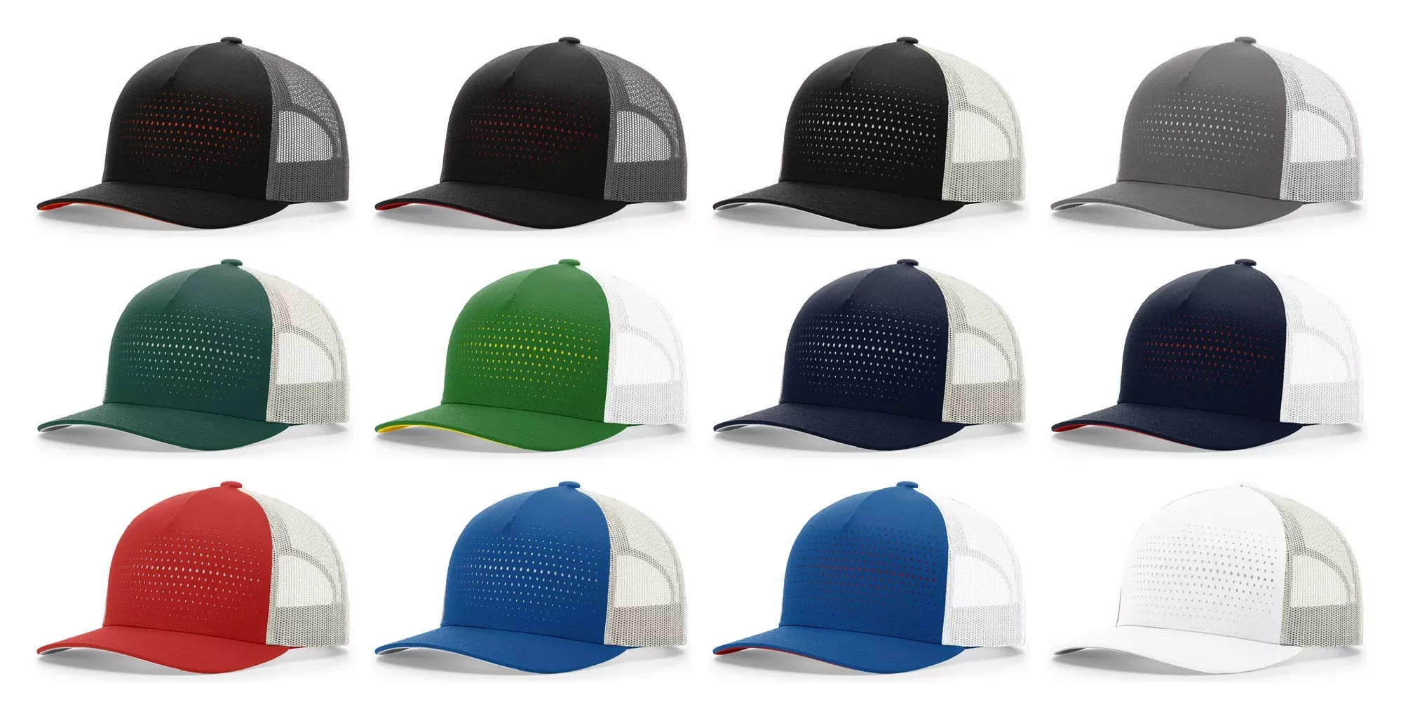 Richardson 163 Laser Cut 5 Panel Trucker Snapback OSFM
