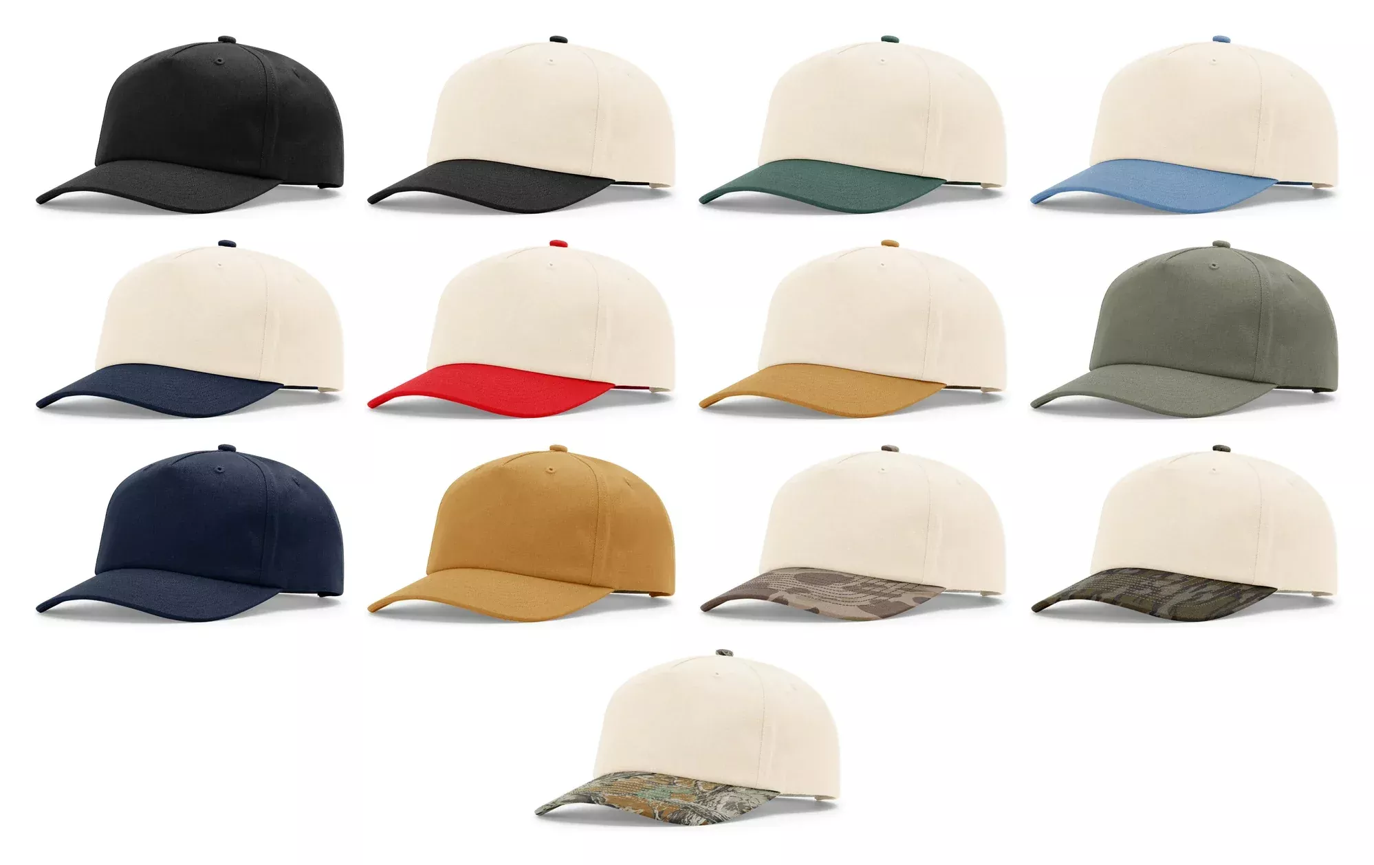 Richardson 356 5-Panel Gramps Cotton Twill Softsnap Closure OSFM