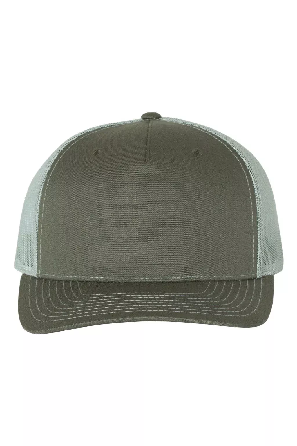 Richardson Hats Mens 5 Panel Snapback Trucker Hat - Beetle/Quarry