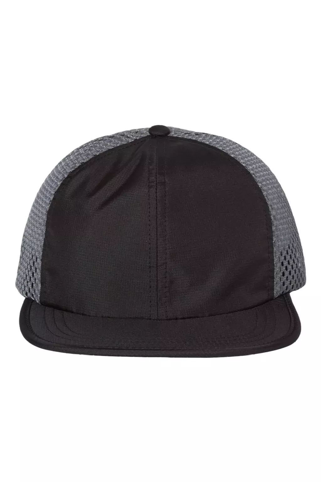 Richardson Hats Mens Rogue Wide Set Mesh Back Moisture Wicking Adjustable Hat - Black/Charcoal Grey