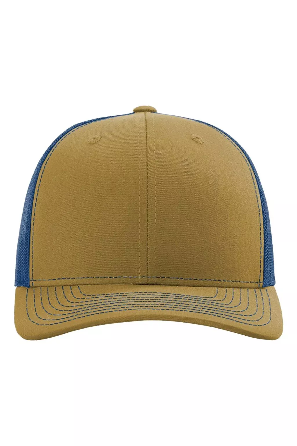 Richardson Hats Mens Snapback Trucker Hat - Biscuit/True Blue