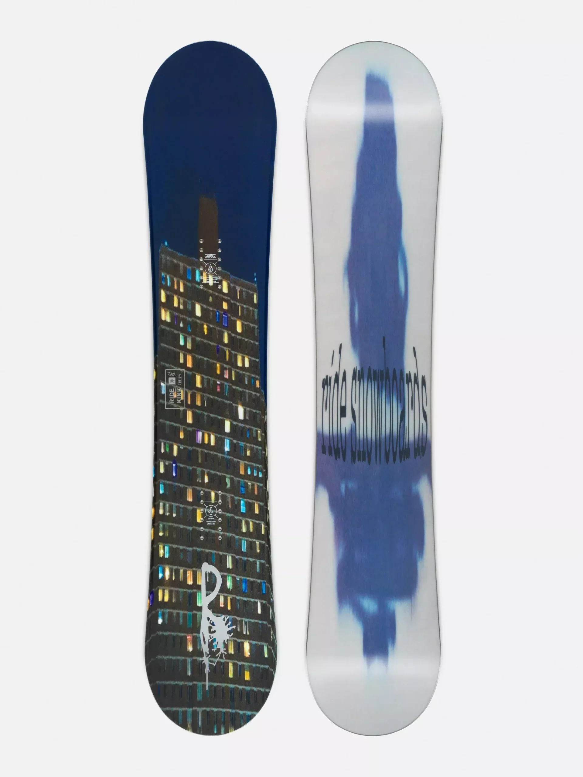 Ride Kink Snowboard 2027 - True Twin Urban & Park Board with Extra Camber, Cleave Edge & Sintered Base