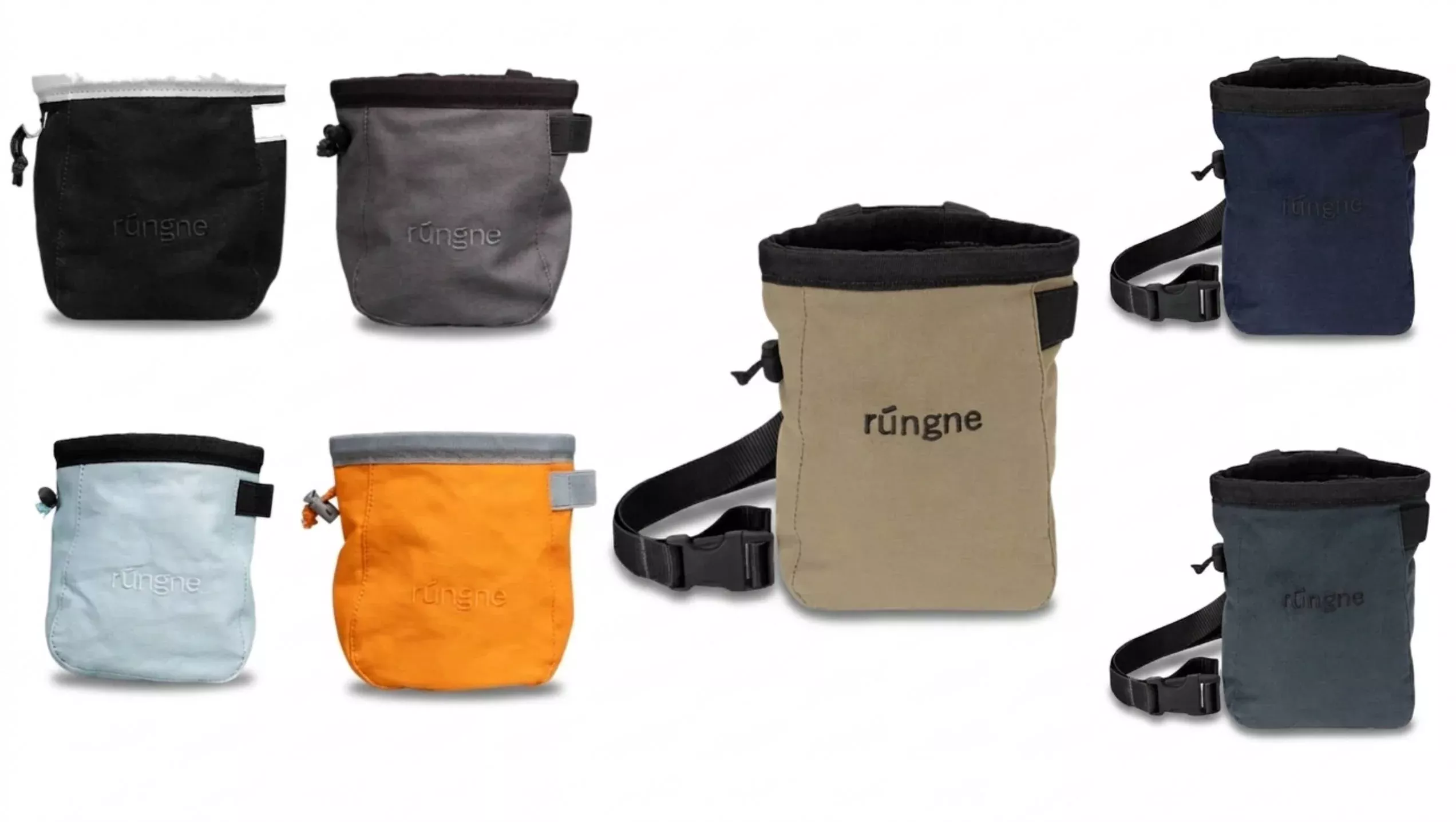 Rungne Craft Climbing Chalk Bag with Fleece Lining & Cinch Closure