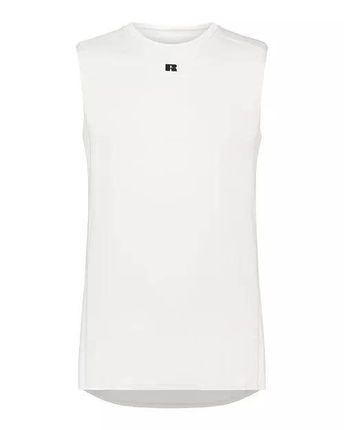 Russell Athletic R22CPM Unisex CoolCore Compression Tank Top – 84/16 Polyester/Elastane Sleeveless Base Layer | XS–3XL