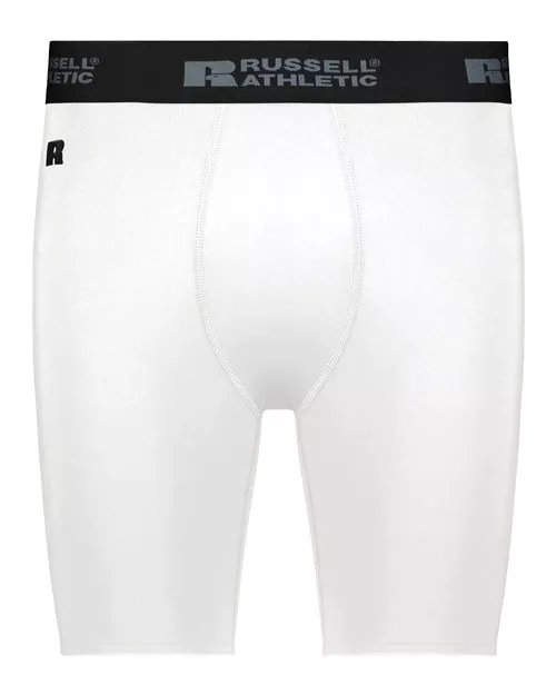 Russell Athletic R24CPM Unisex CoolCore Compression Shorts – 84/16 Polyester/Elastane with Mesh Gusset | XS–3XL