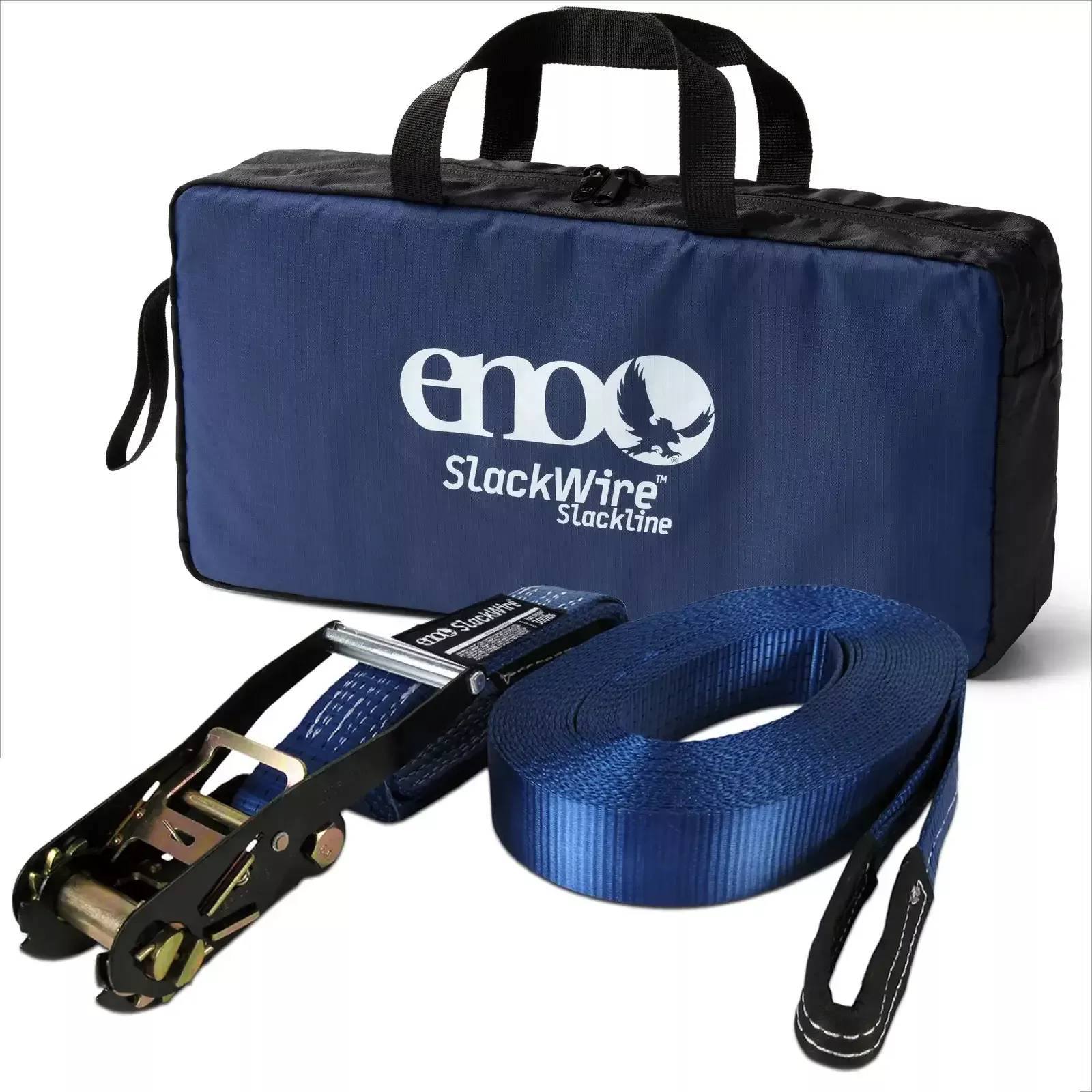 Slackwire Slackline Kit – Easy Setup Slack Line with Reinforced Sling, Tree Protection & Carrying Case – Royal