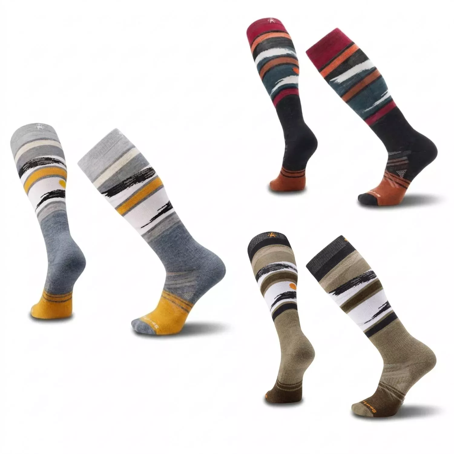 Smartwool Ski Full Cushion Midnight Ski Pattern Over The Calf Socks