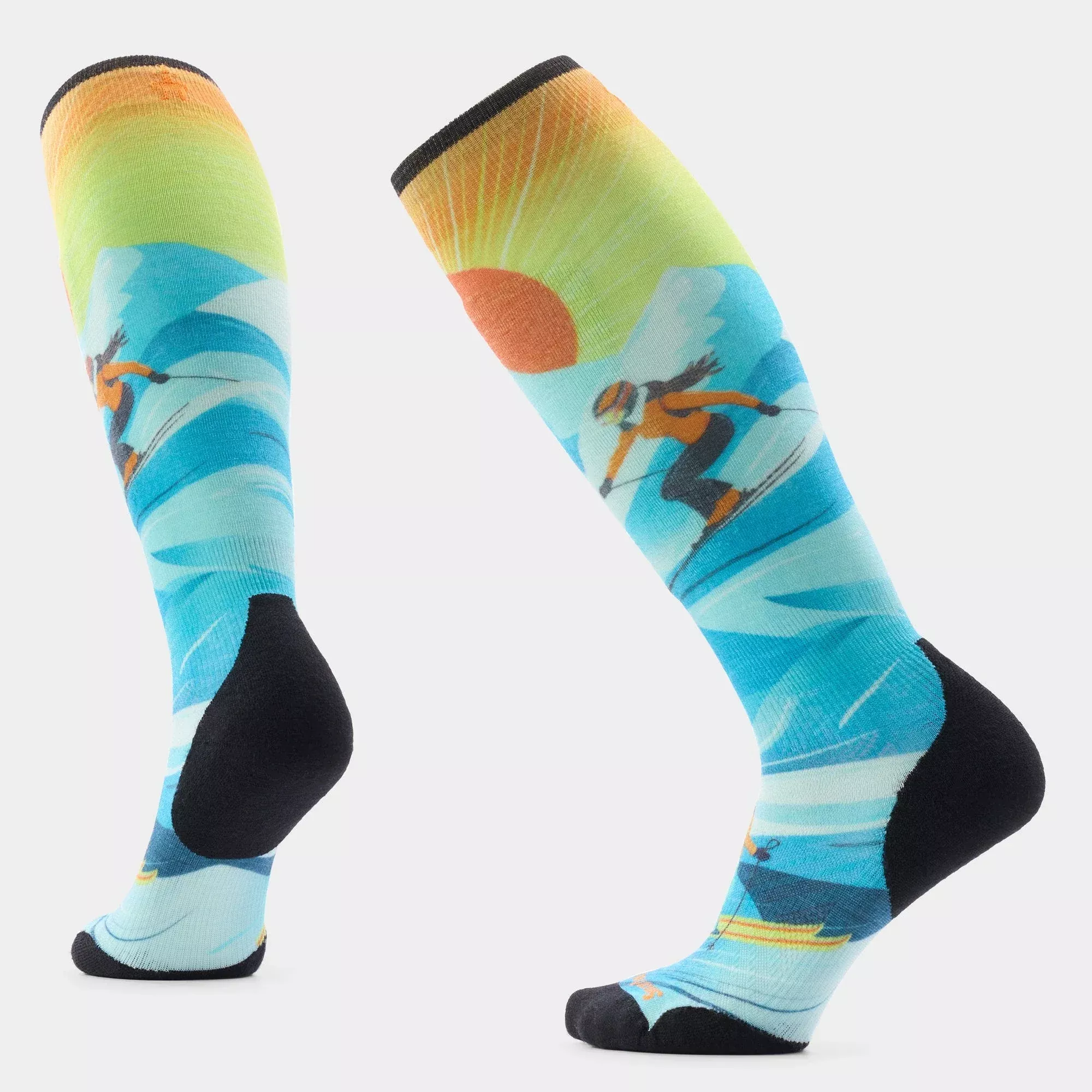 Smartwool Women's Ski Targeted Cushion Steep Days Print Over The Calf Socks