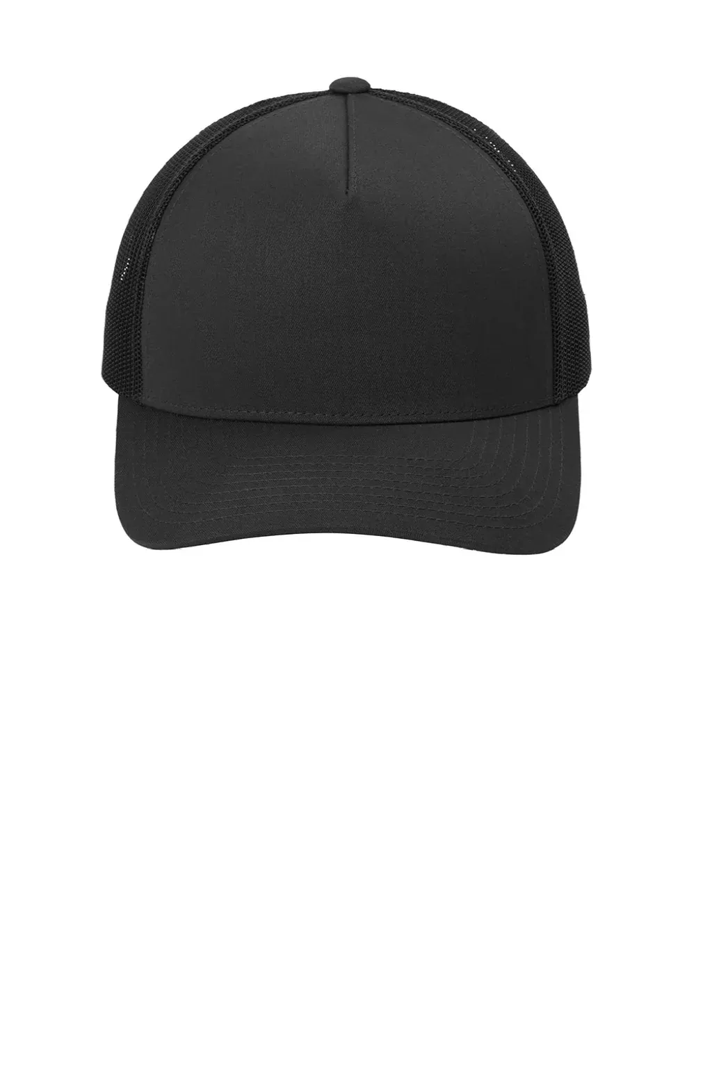 Sport-Tek Hats Mens Adjustable Retro Trucker Hat - Black