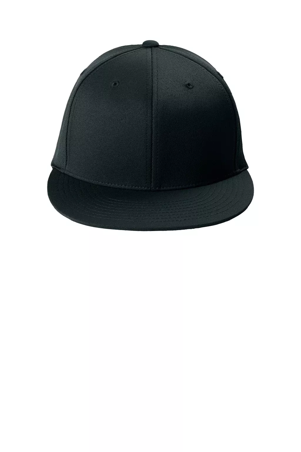 Sport-Tek Hats Mens Moisture Wicking Flexfit Flat Bill Hat - Black