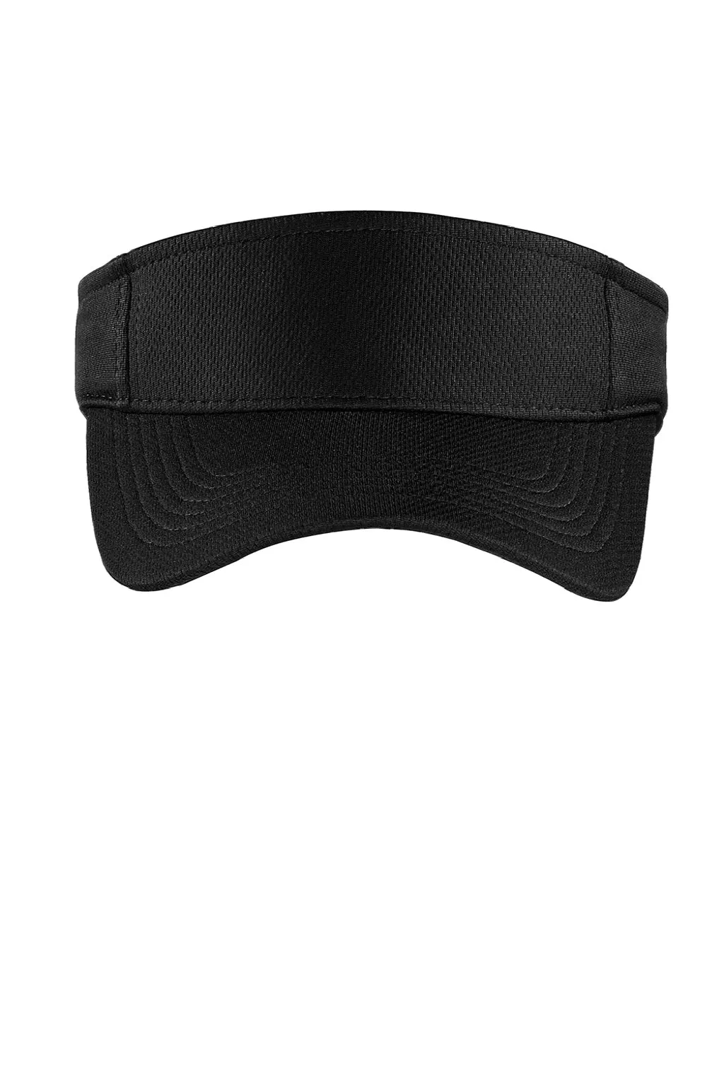 Sport-Tek Hats Mens Moisture Wicking RacerMesh Adjustable Visor - Black