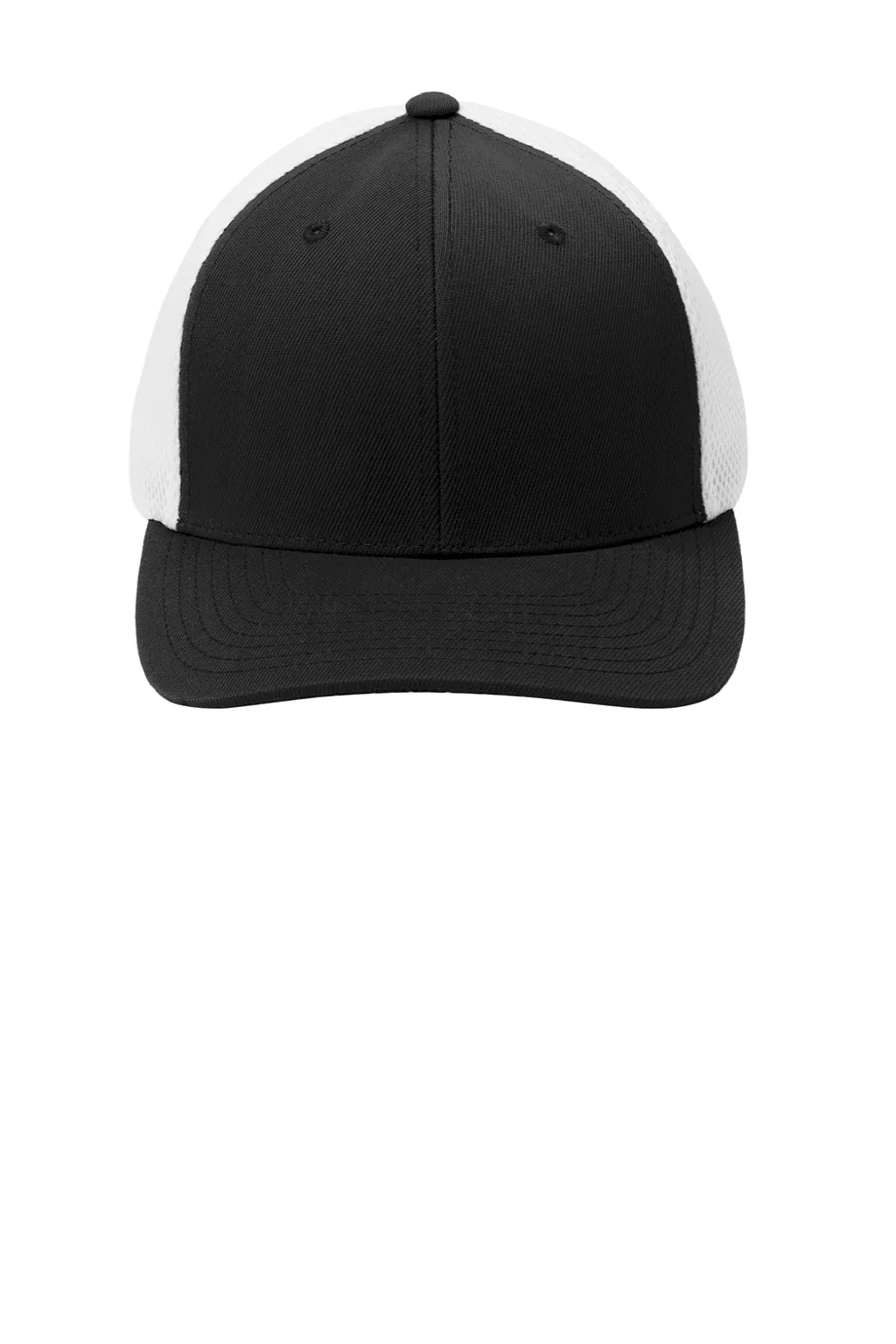 Sport-Tek Hats Mens Stretch Fit Hat - Black/White