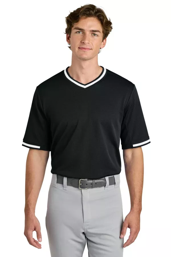 Sport-Tek Tough Mesh V-Neck Baseball Jersey ST221