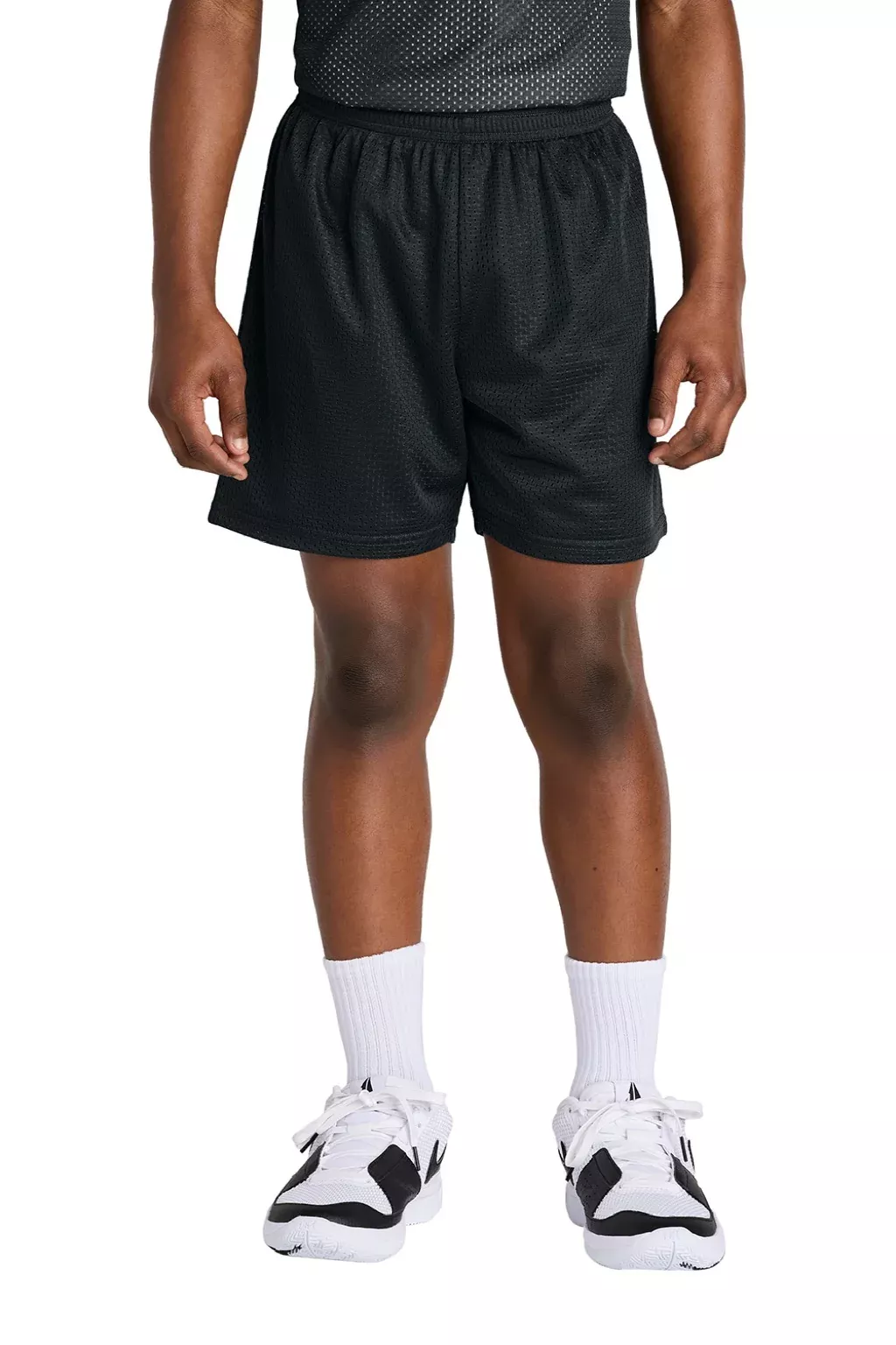 Sport-Tek Youth Moisture Wicking Mesh Athletic Shorts - Black