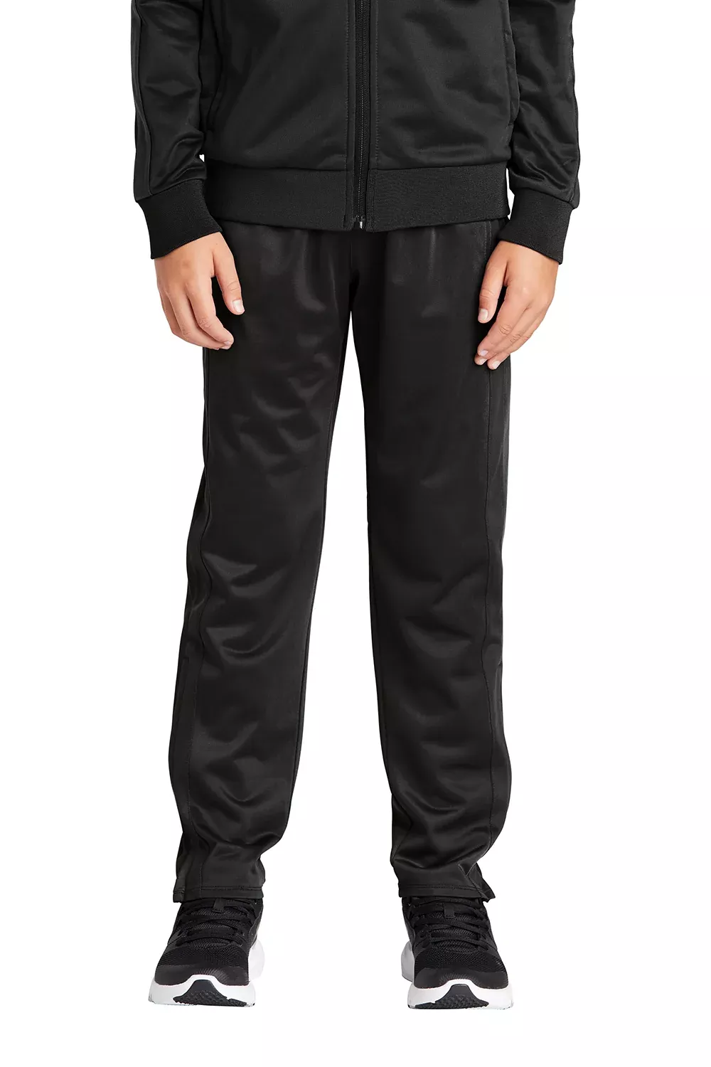 Sport-Tek Youth Tricot Track Pants w/ Pockets - Black