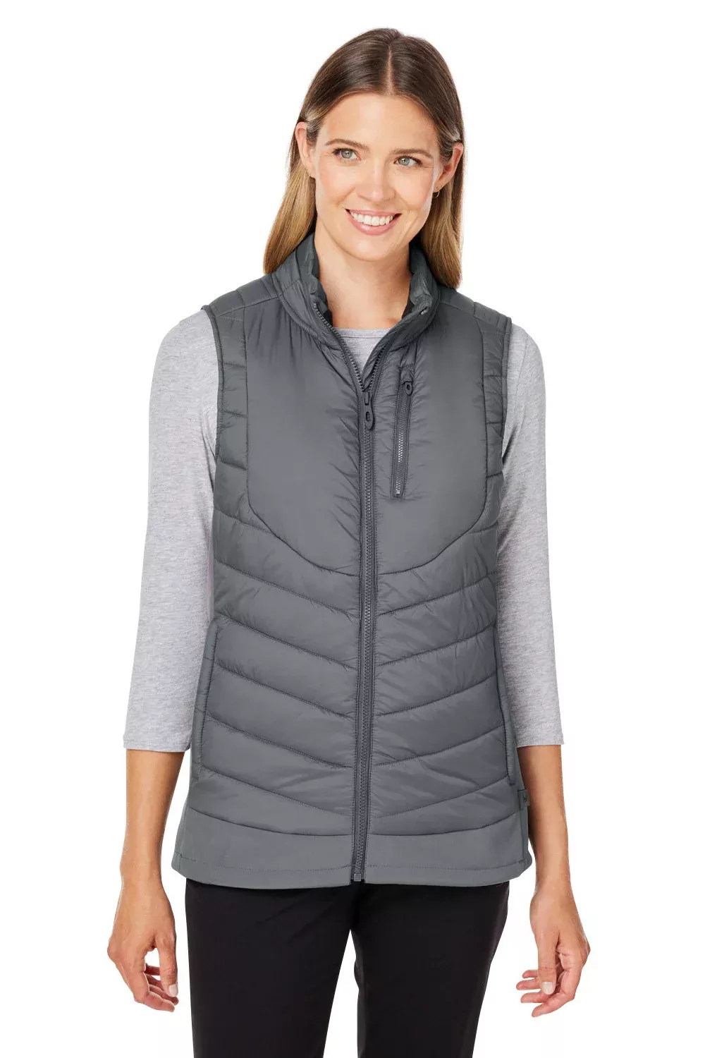 Spyder Womens Challenger Full Zip Vest - Polar Grey - Closeout