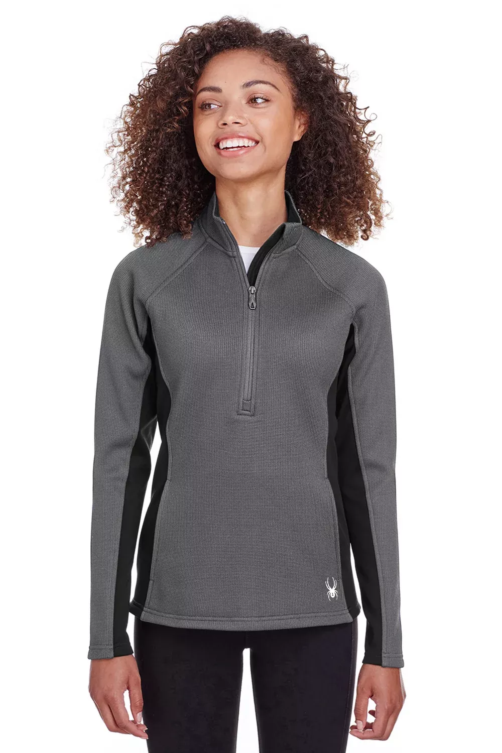 Spyder Womens Constant 1/4 Zip Sweater - Polar Grey - Closeout