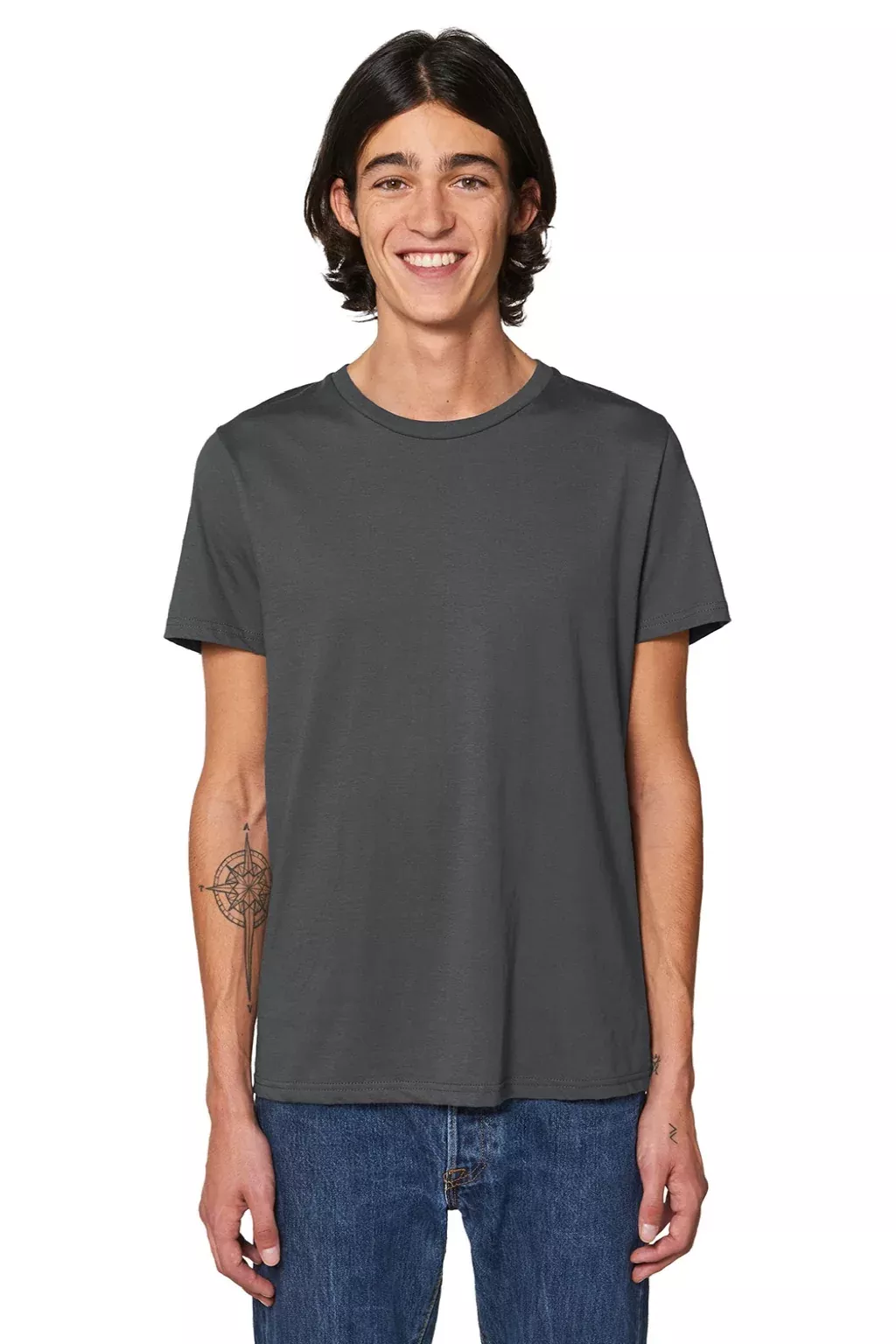 Stanley Stella Mens Rocker Short Sleeve Crewneck T-Shirt - Anthracite Grey