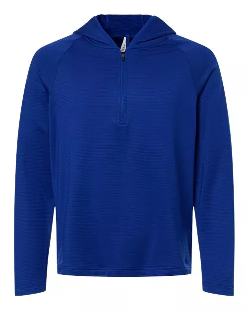 Team 365 TT200 Men's Qualify Quarter-Zip Hooded Pullover – 6 oz. Recycled Polyester/Spandex | XS–4XL