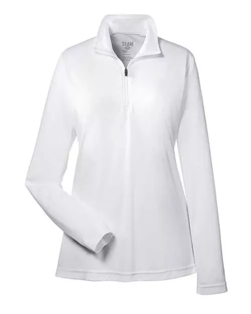 Team 365 TT31W Women's Zone Performance Quarter-Zip Pullover – 3.5 oz. Polyester Interlock | XS–3XL