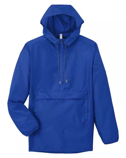 Team 365 TT77 Unisex Zone Protect Packable Anorak Jacket – 1.5 oz. Polyester Taffeta Convertible Jacket | XS–4XL