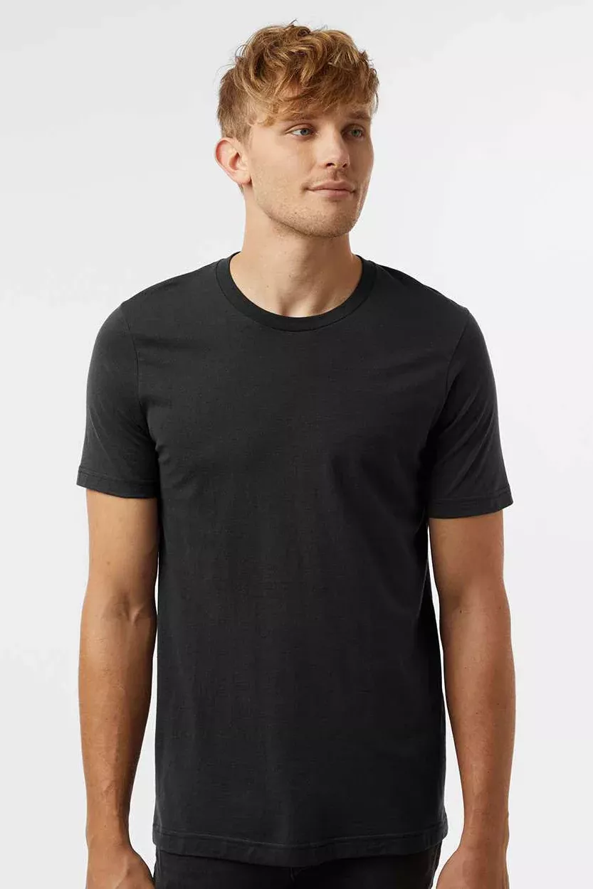 Tultex Mens Short Sleeve Crewneck T-Shirt - Black