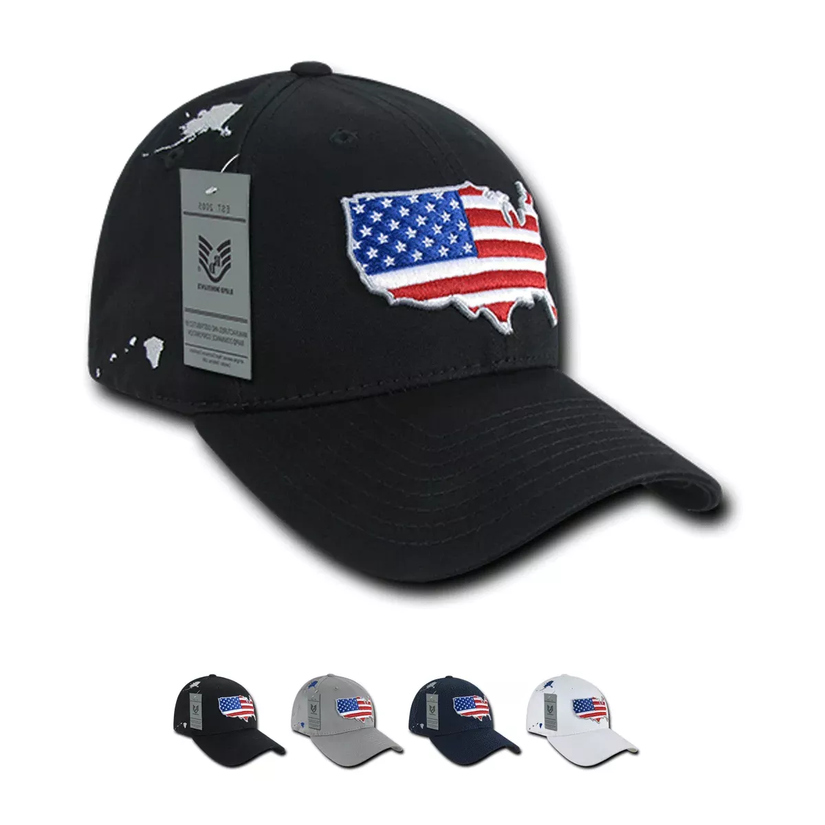 USA Flag Map Hat, The Globe - A04