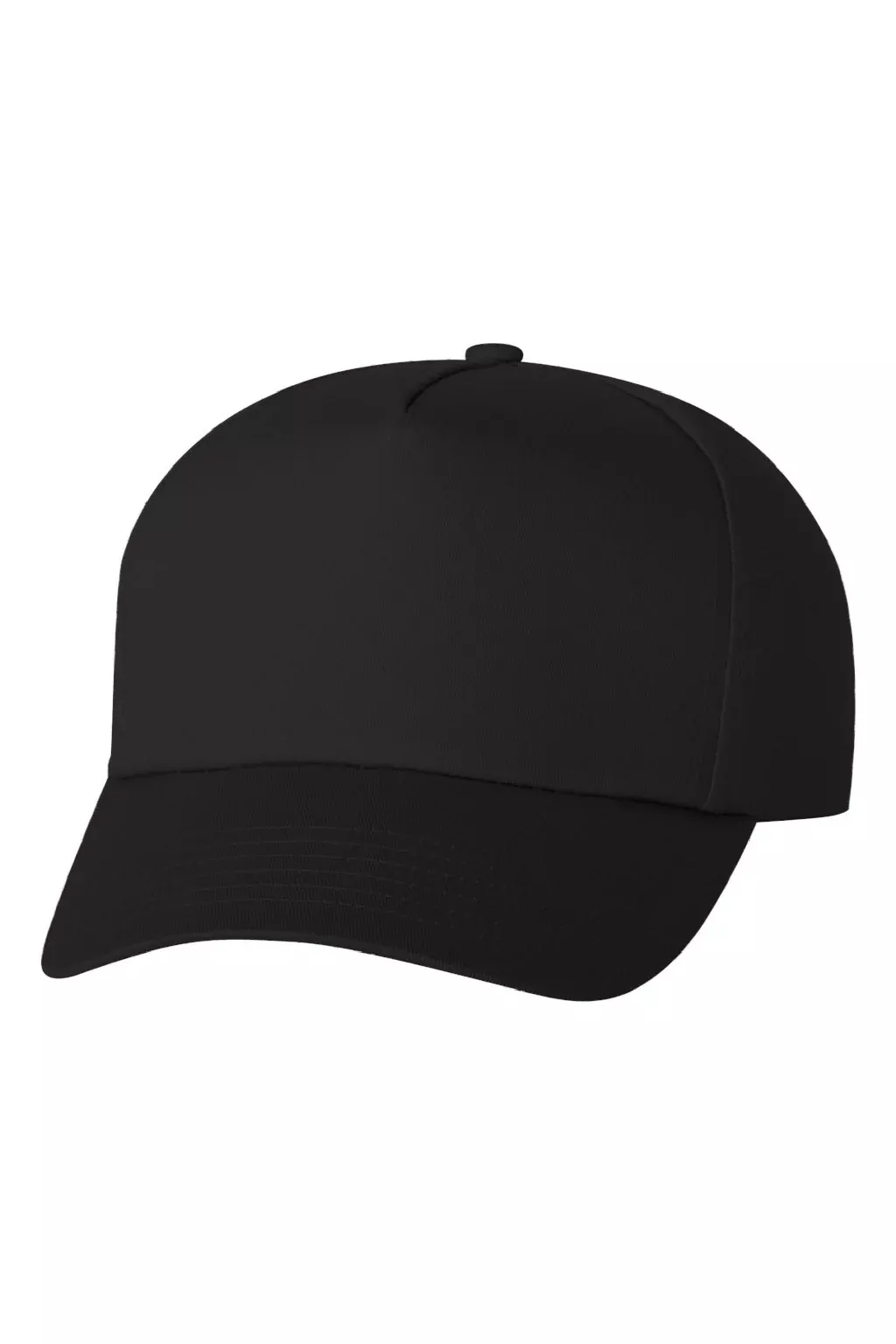 Valucap Hats Mens 5 Panel Twill Snapback Hat - Black