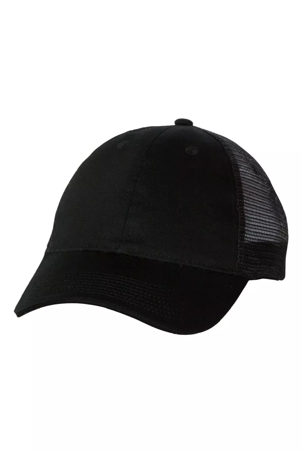 Valucap Hats Mens Sandwich Bill Adjustable Trucker Hat - Black