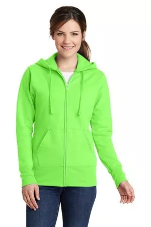 "VALUE SWEATS"Ladies Fleece Full-Zip Hooded Sweatshirt. LPC78ZH