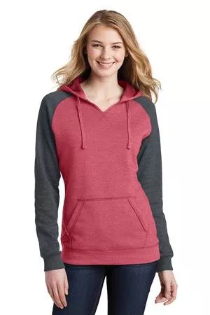 "VALUE SWEATS"Women's Lightweight Fleece Raglan Hoodie. DT296-VAL