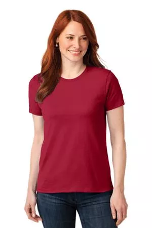 "Value Tees" LADIES 50 Cotton/ 50 Poly Core T Shirt (White 2.99)