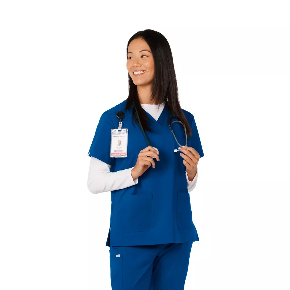 Vel Harmony Ladies 2-Pocket V-Neck Scrub Top VT701