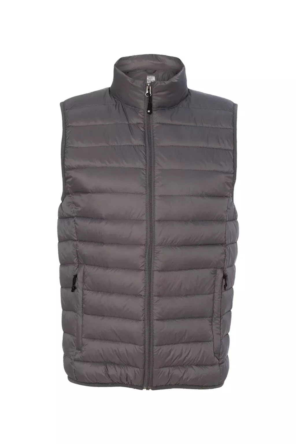 Weatherproof Mens 32 Degrees Packable Down Wind & Water Resistant Full Zip Vest - Dark Pewter Grey