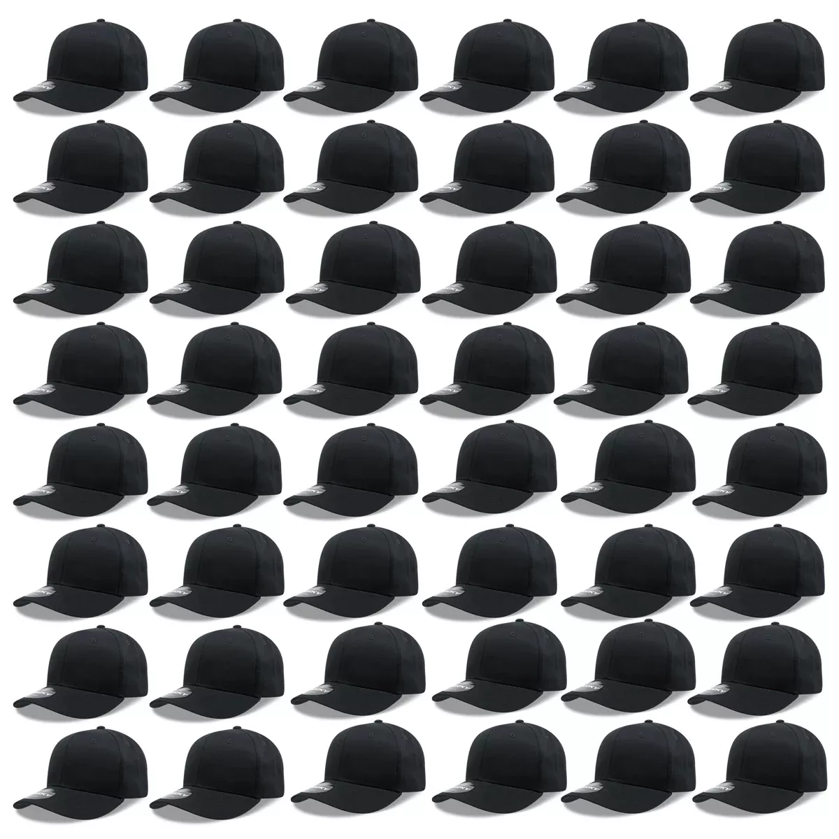 Wholesale Bulk Baseball Hats, Blank Vintage Pro Baseball Caps (48 Packs) - Decky 4802