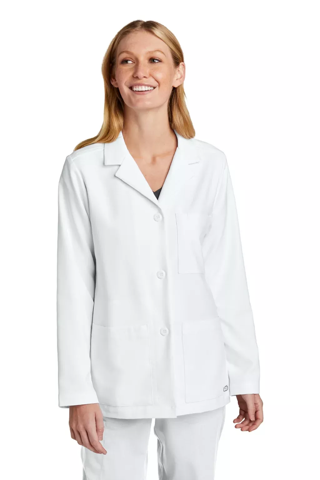 Wonderwink Womens Consultation Lab Coat w/ Pockets - White