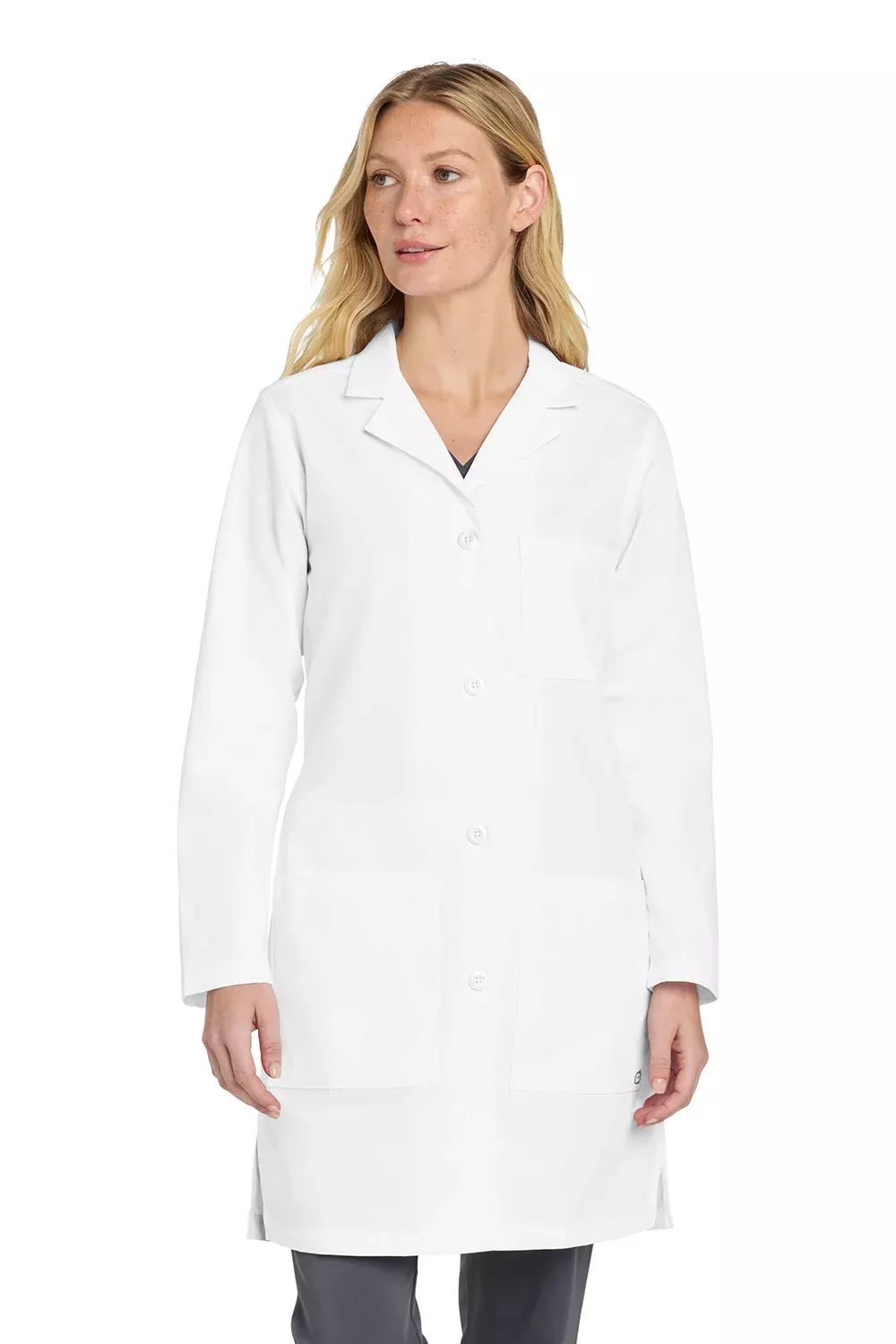 WonderWink Womens Long Lab Coat - White