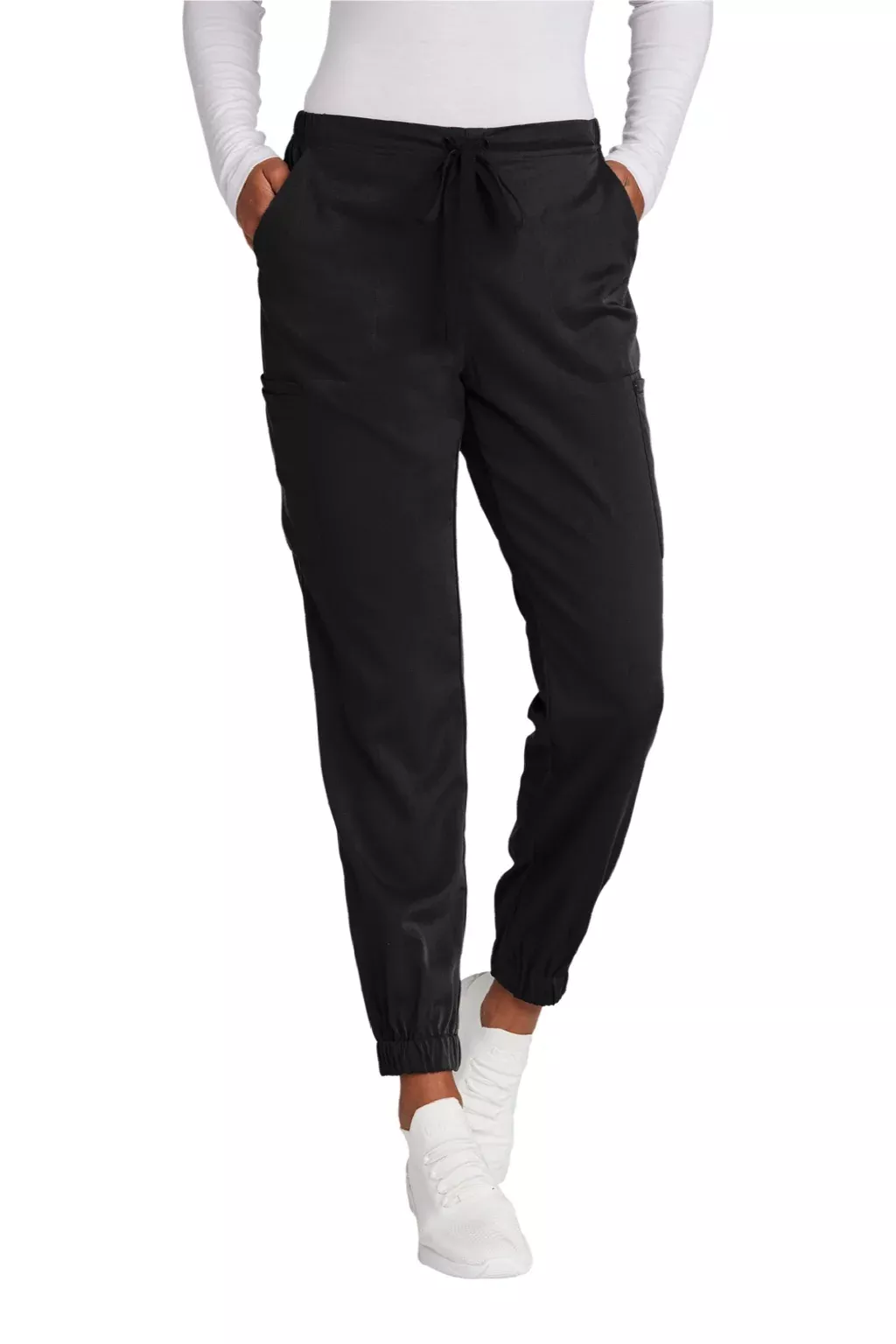 Wonderwink Womens Premiere Flex Jogger Pants w/ Pockets - Black